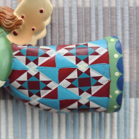 Vintage 2004 Ranger Int'l Gardening Folk Art Angel Ornament Watering Can & Vine - Picture 4 of 10